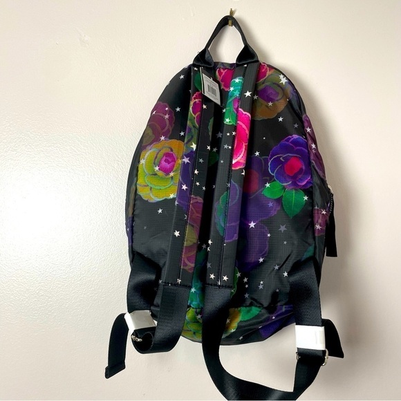 Cynthia Rowley Floral & Star Print Backpack Black NWT - Picture 6 of 10